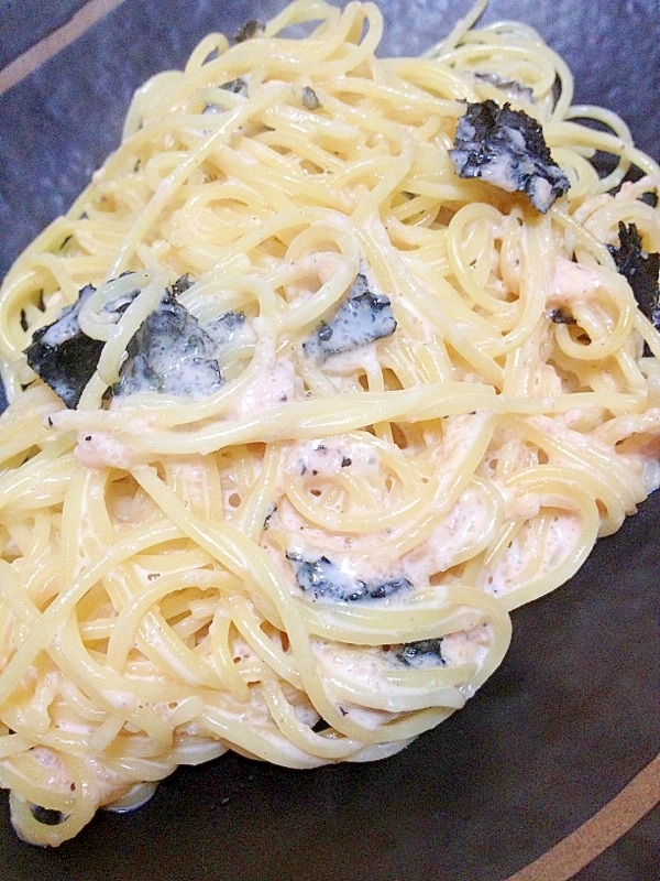 節約・たらこスプレッドで濃厚たらこパスタ＊〜*