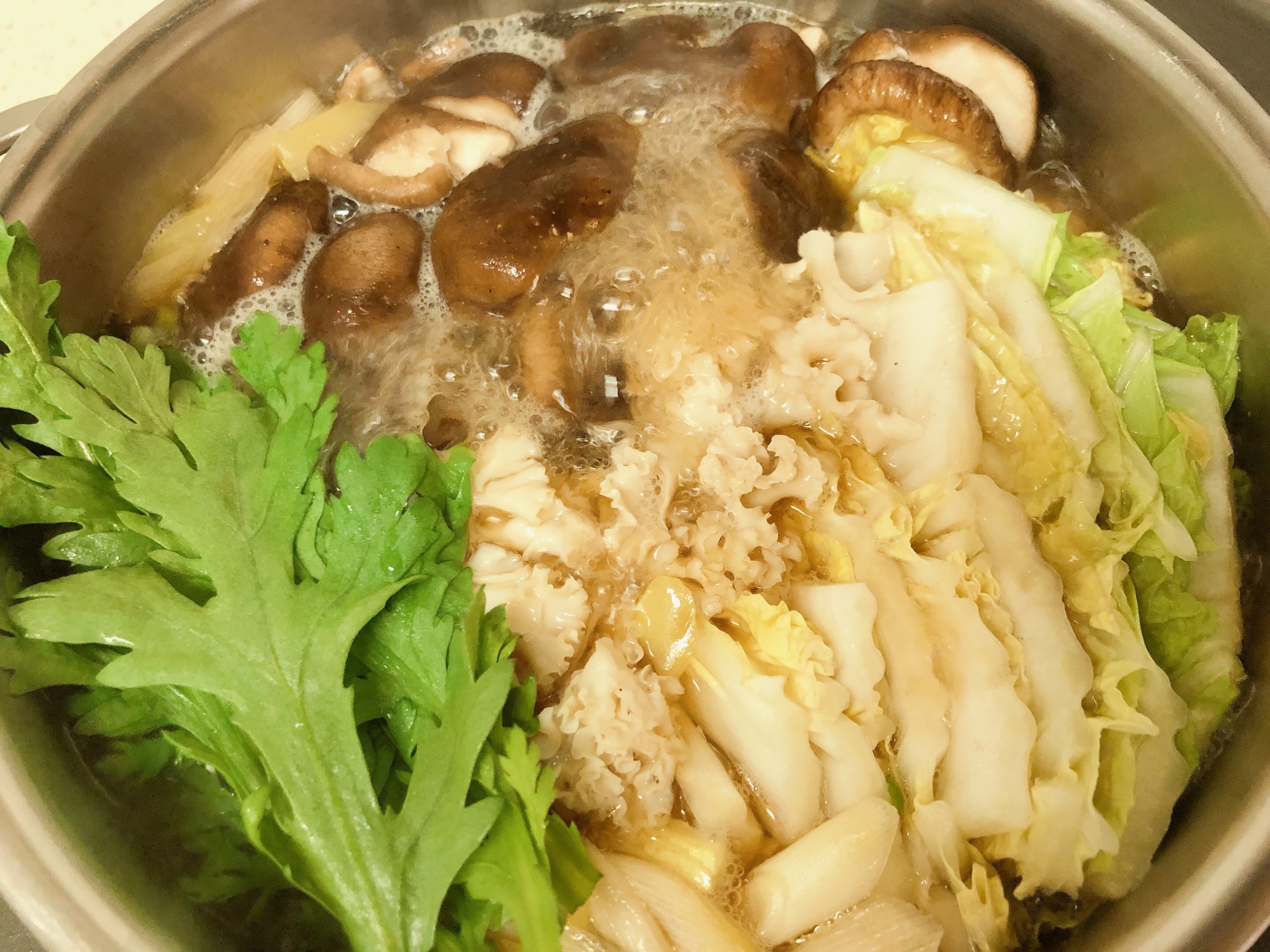 市販品なし！醤油ベースの寄せ鍋スープ:鯛アラ寄せ鍋