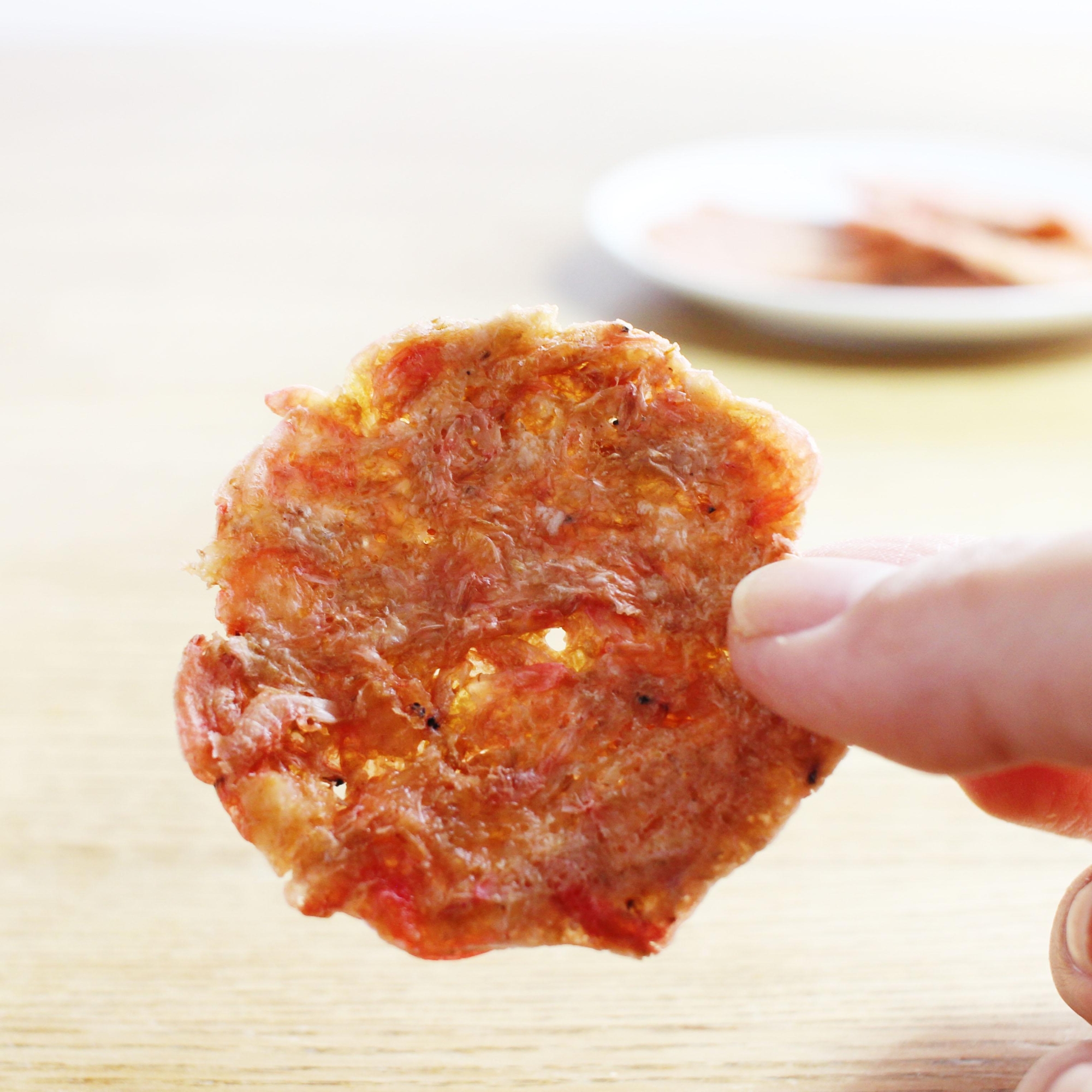 2で覚える/香ばしい♪オートミールのえびせんべい