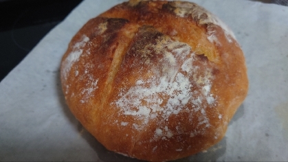 ほぼ捏ねない材料5つ油牛乳なし☆超簡単カンパーニュ