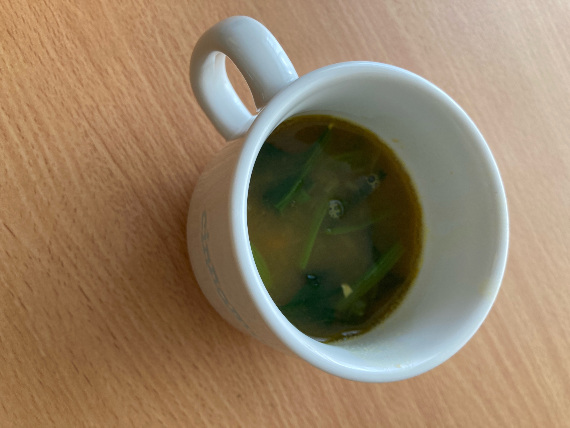 カレーリメイク☆コーンとほうれん草のカレースープ