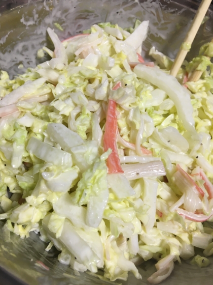 簡単レシピ　白菜レシピ　白菜とカニカマのサラダ
