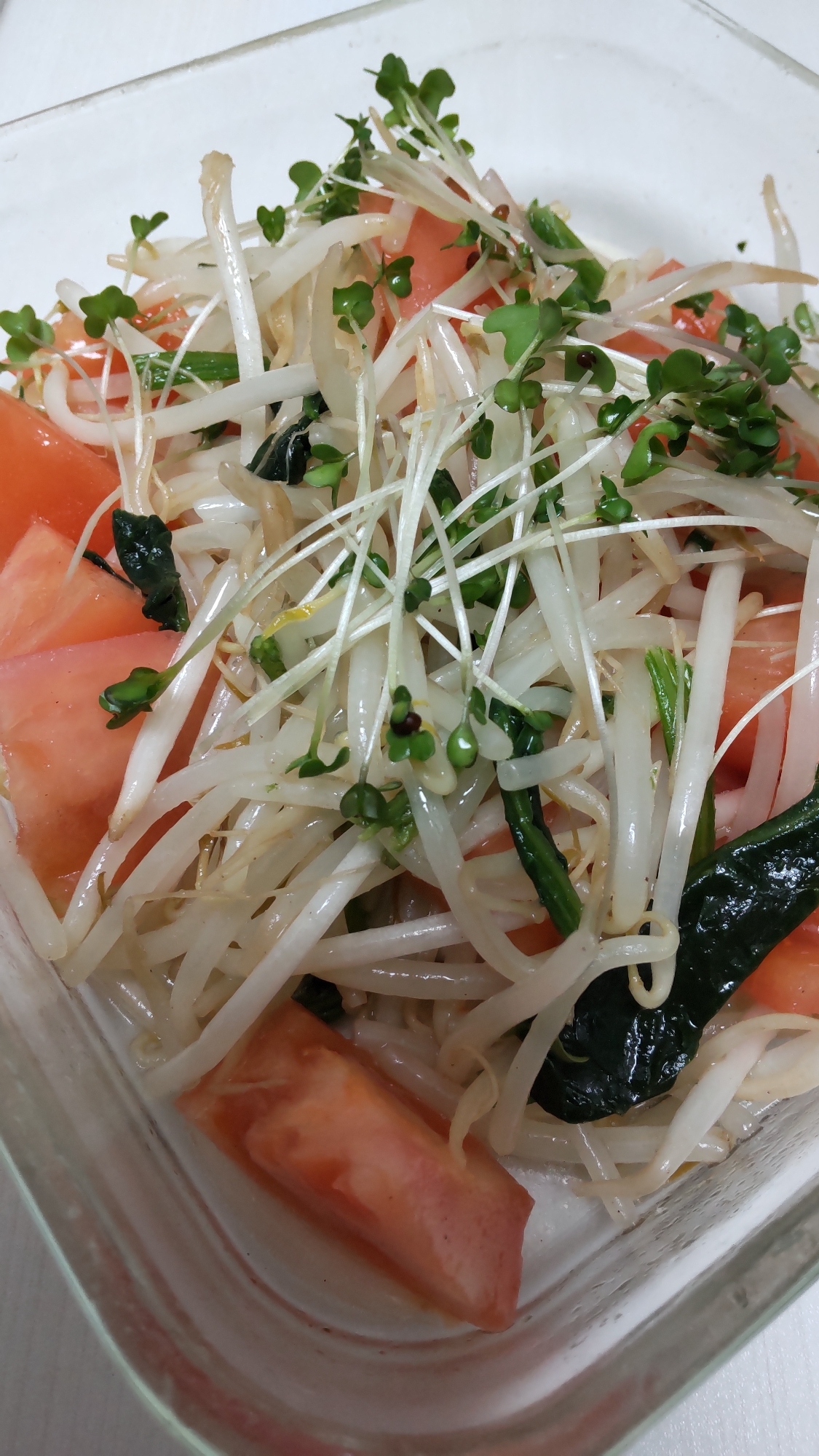 もやしとほうれん草とトマトdeナムル☆