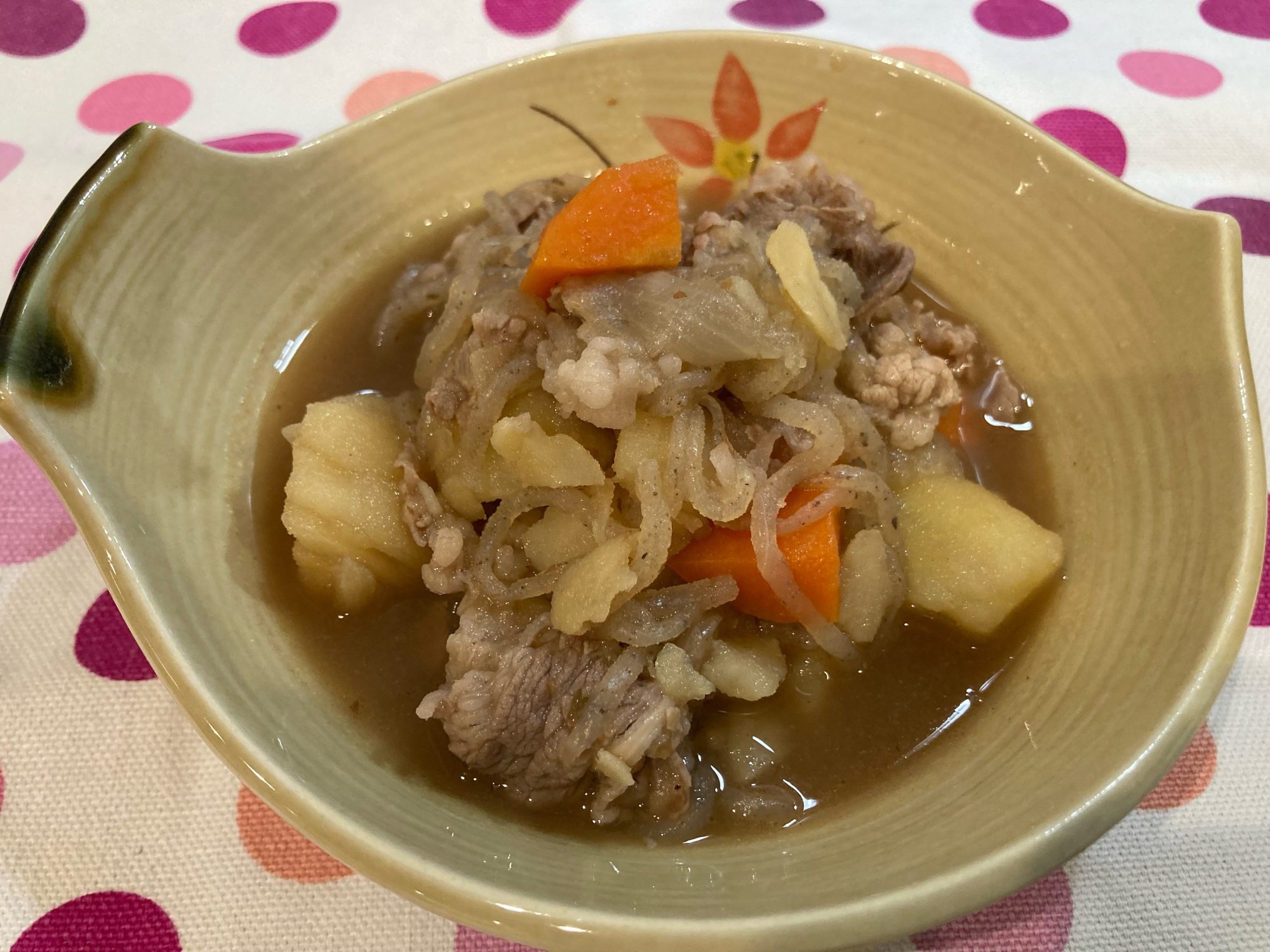 圧力鍋で少し甘めの肉じゃが