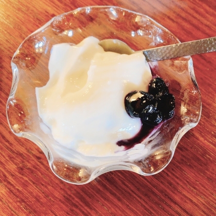 りんごとブルーベリーの甘酒シャーベット