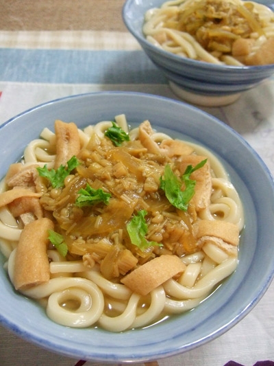 トロトロえのき茸のカレー煮のっけうどん