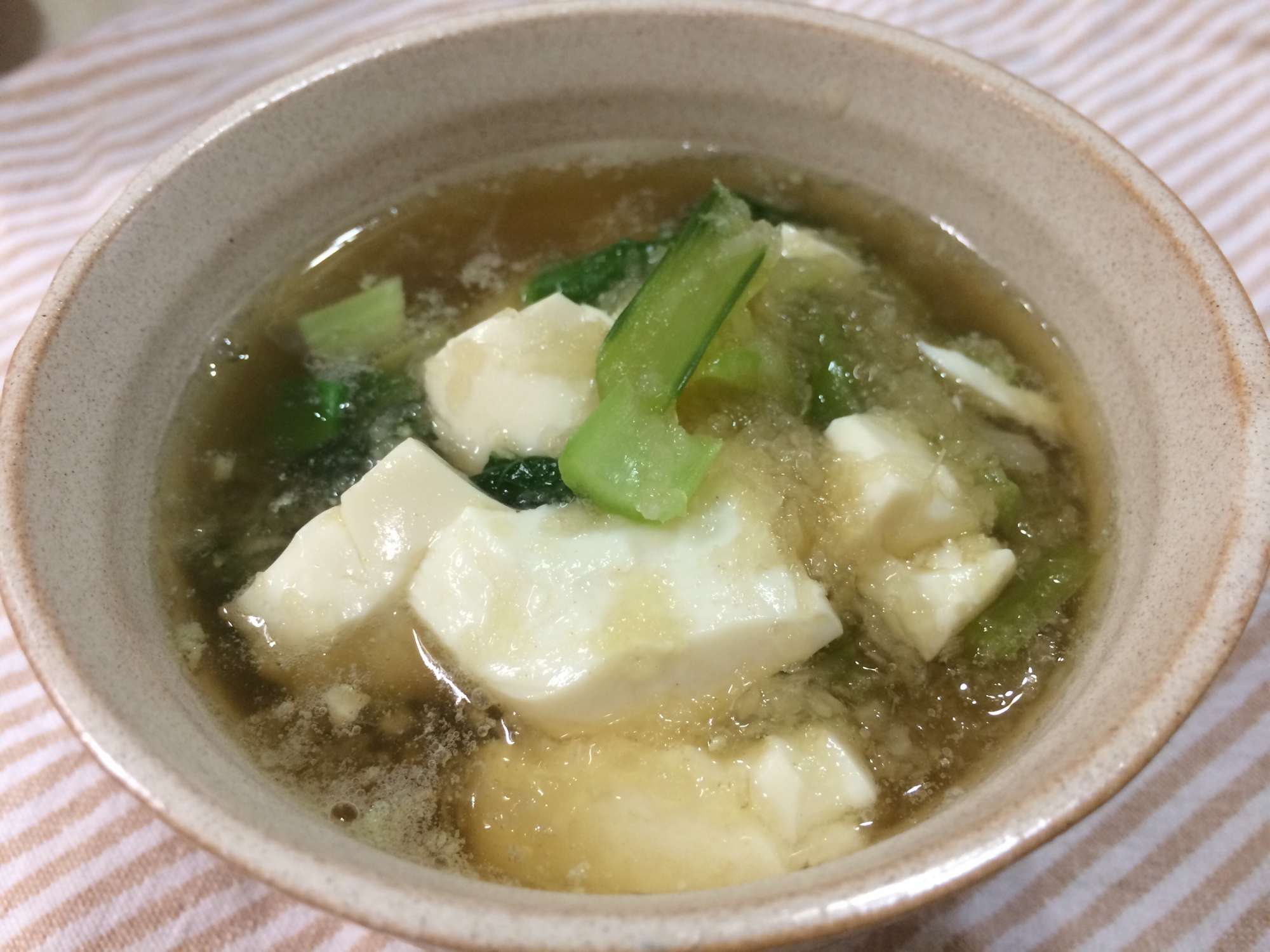 風邪&妊婦に☆小松菜と豆腐の生姜おろし煮