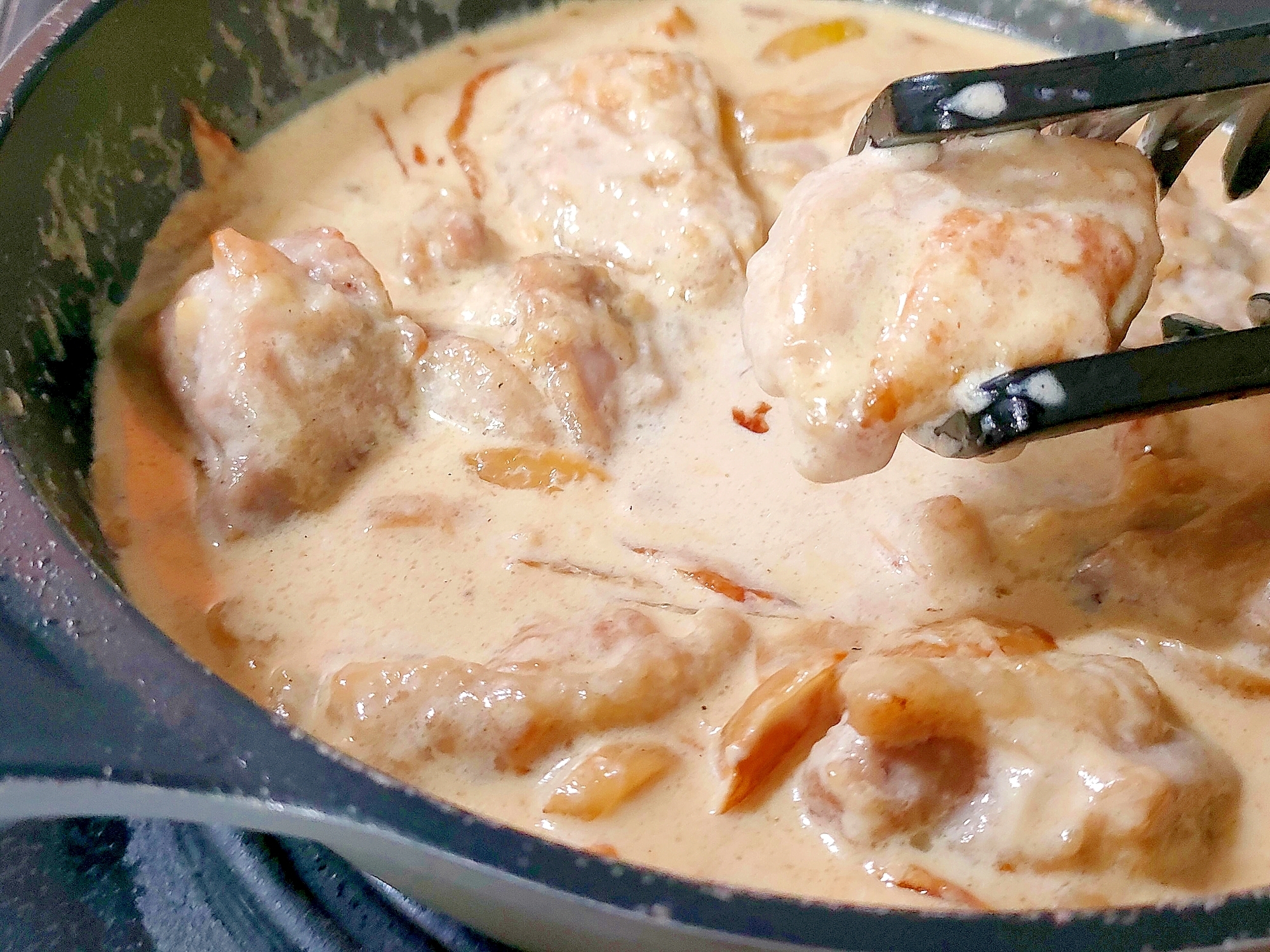 【試行錯誤の】鶏肉のクリーム煮