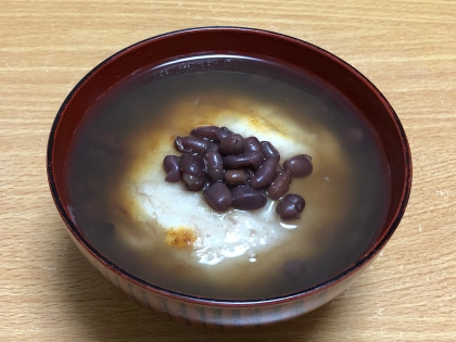 小豆から煮るぜんざい