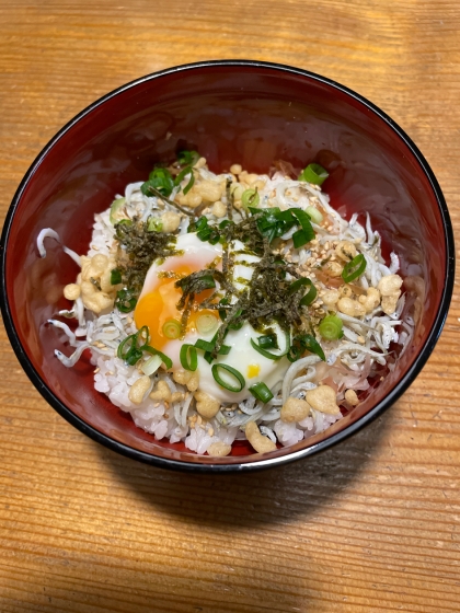 あっという間の賄い丼☆しらす丼