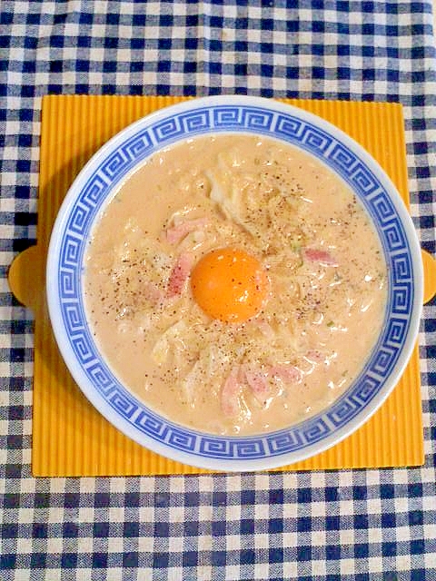 カルボナーラ味噌ラーメン♪