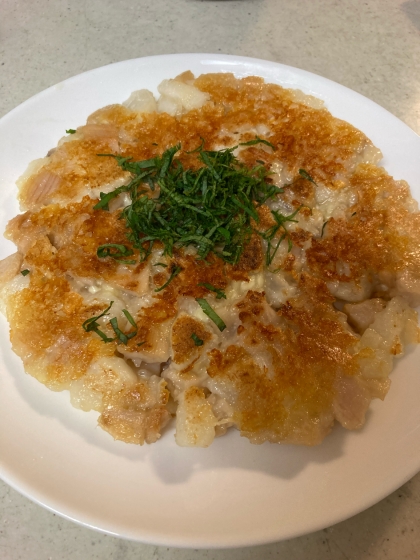もっちりサクとろ〜♡やみつき食感♡長芋れんこん餅