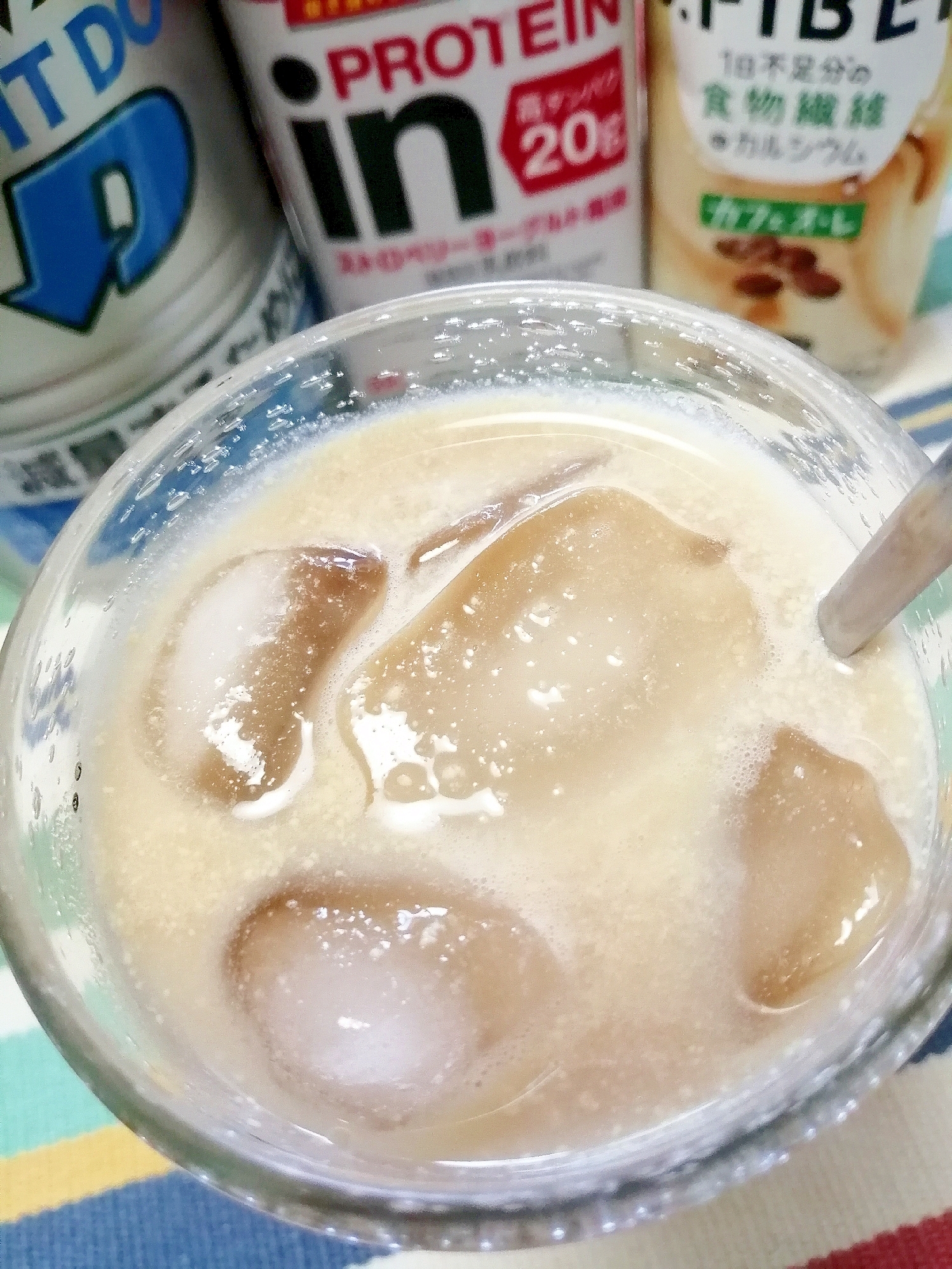 アイス☆いちごヨーグルト風味プロテインカフェオレ♪