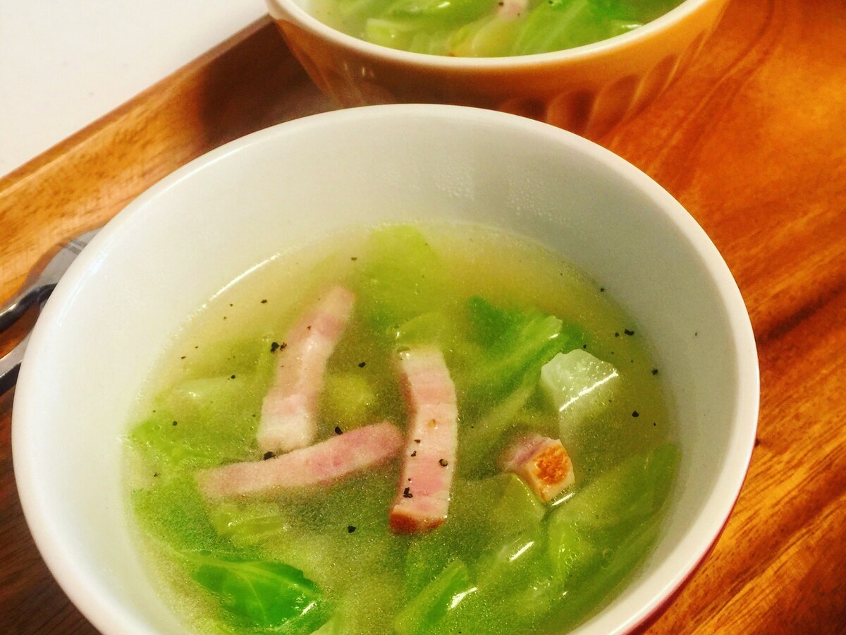 朝食にピッタリ キャベツとベーコンのスープ レシピ 作り方 By よおくんマミー 楽天レシピ 朝食にピッタリ キャベツとベーコンのスープ レシピ 作り方 By よおくんマミー 楽天レシピ