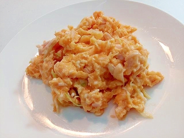 サラダチキンと千切りキャベツとチーズの卵炒め レシピ 作り方 By ぷ みぃまま 楽天レシピ