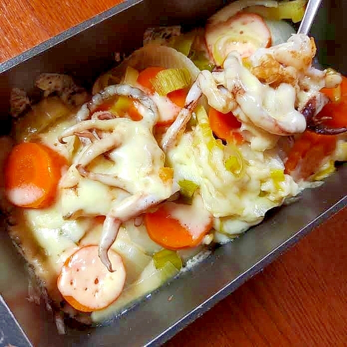 ●超簡単★国産チーズ×お野菜×イカゲソの和風グリル