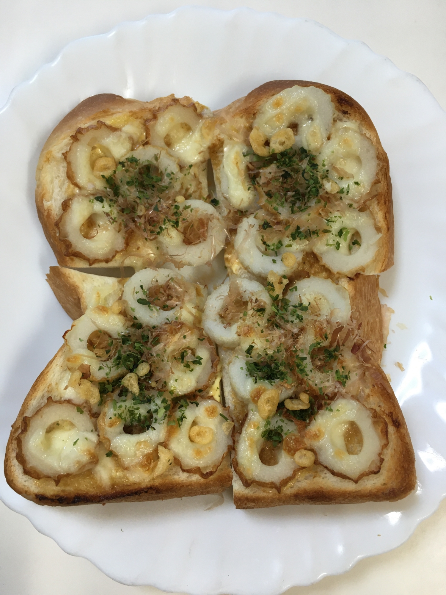 ちくわトーストお好み焼き風❤️おつまみにも！