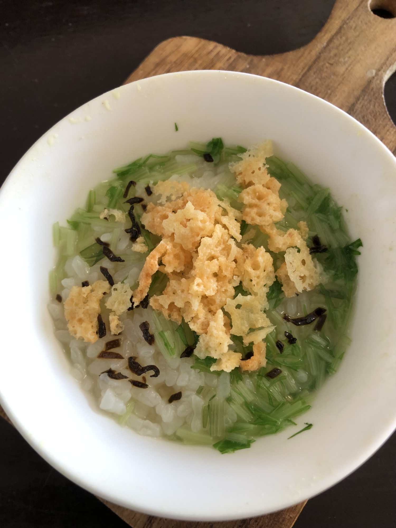 国産チーズの七草ならぬ一草粥