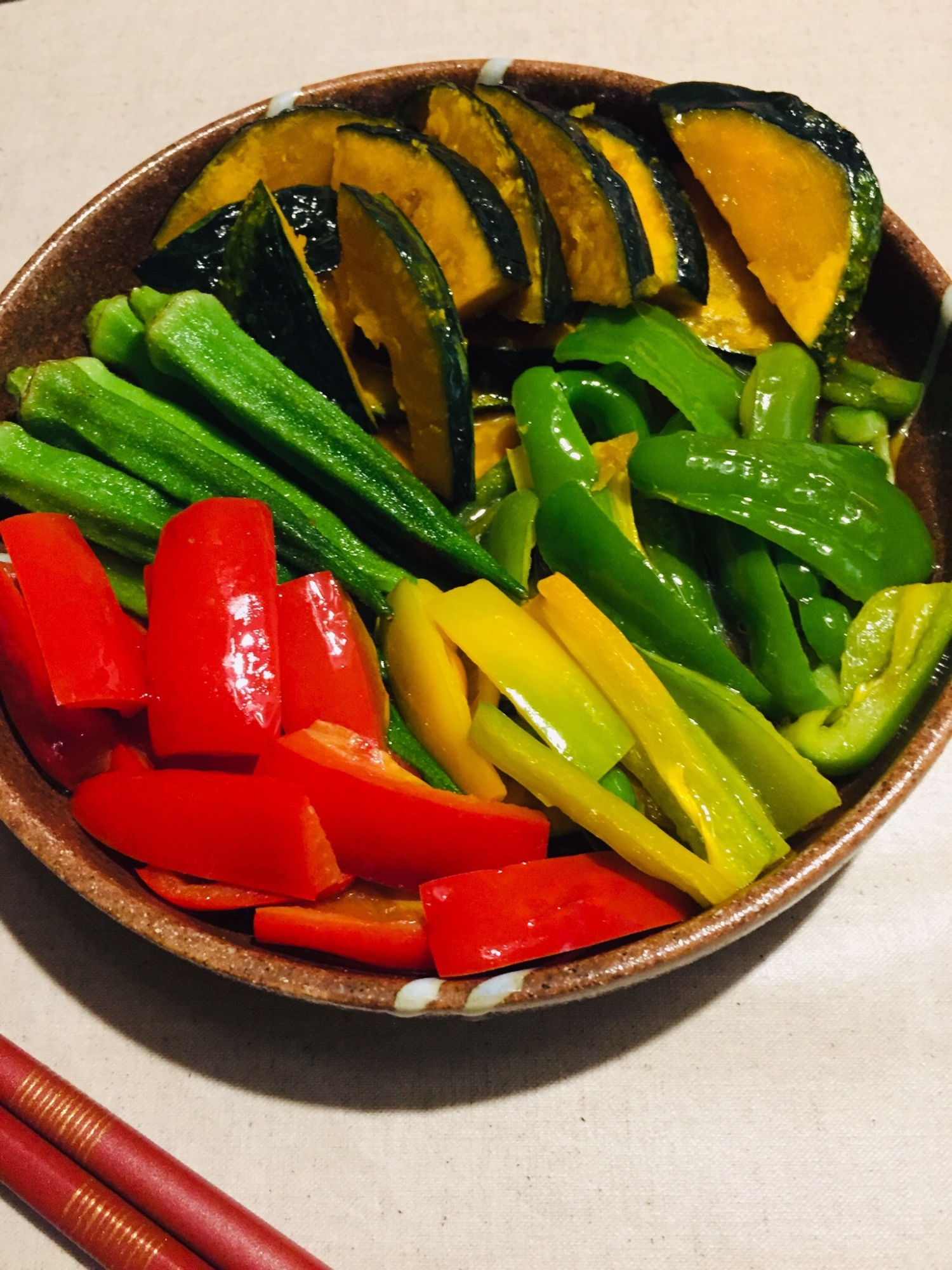 彩りの野菜の揚げ浸し