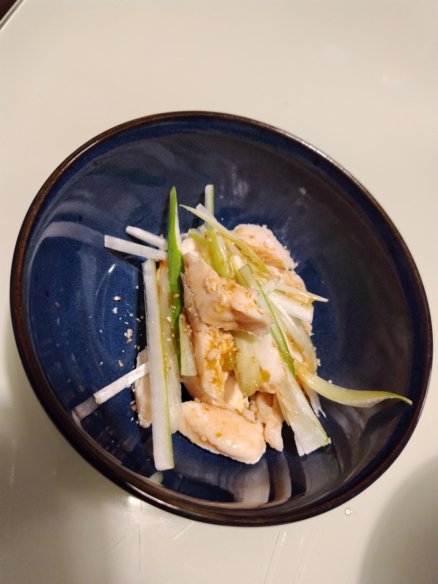 しっとりササミと長ネギ柚子胡椒ポン酢和え レシピ・作り方 by michito