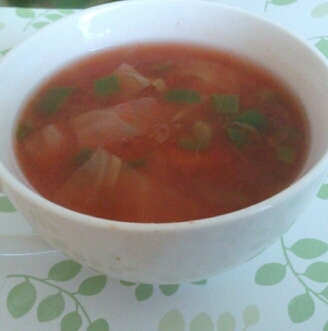 野菜たっぷり☆トマトの和風スープ