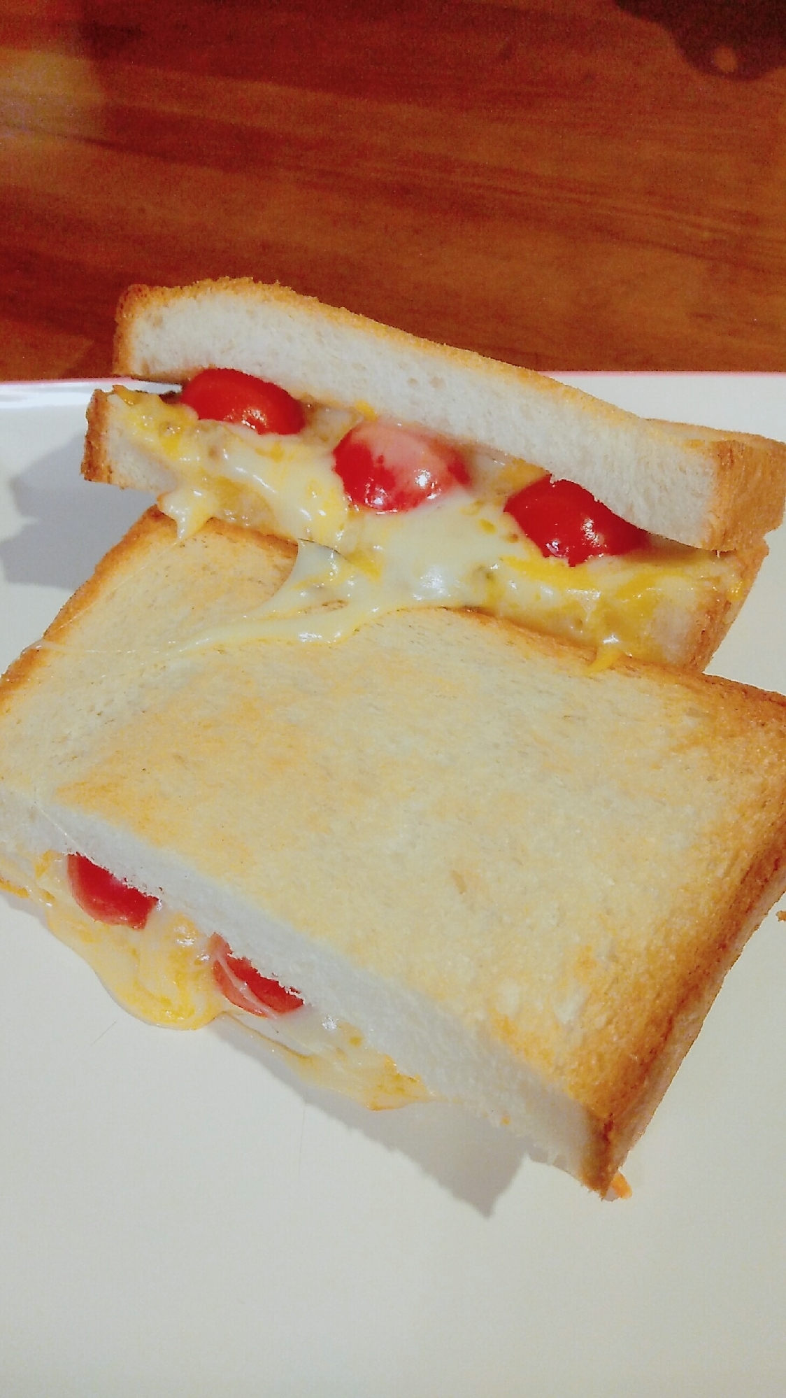 ミニトマトの和風チーズトースト!