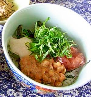 ねばねばのばくだん丼 レシピ 作り方 By Natsukohan 楽天レシピ