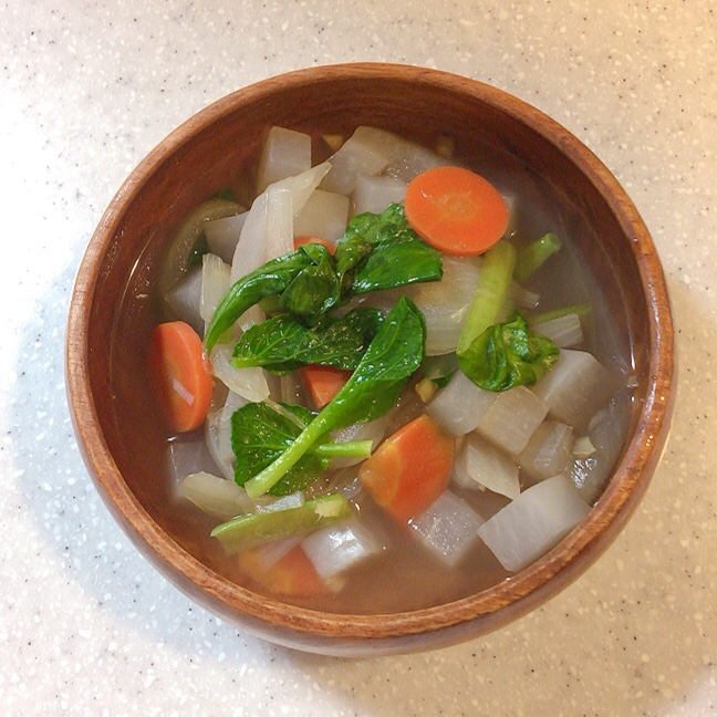 紫花豆の茹でこぼし汁（煮汁）のスープ