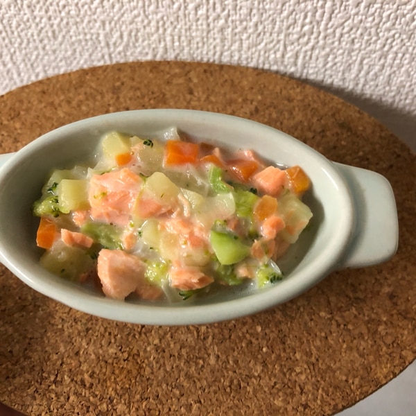 離乳食後期 野菜と鮭のクリームシチュー レシピ 作り方 By Hsmama 楽天レシピ 離乳食後期 野菜と鮭のクリームシチュー レシピ 作り方 By Hsmama 楽天レシピ