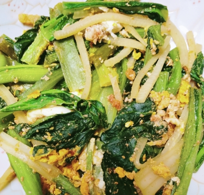 もやしと小松菜の味噌炒め୨୧ ୨୧