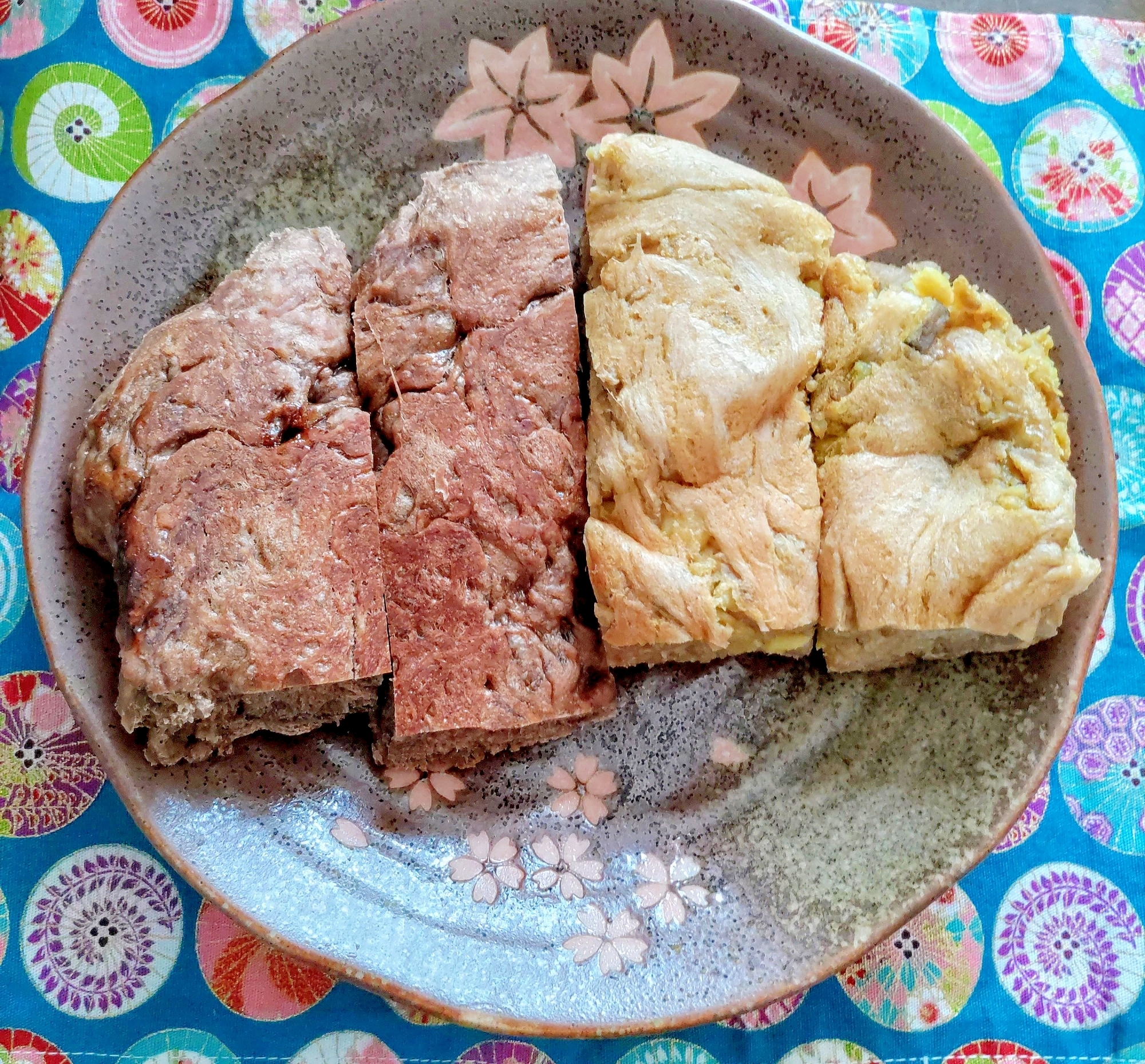 生地作り5分☆フライパンだけで完成☆さつまいもパン