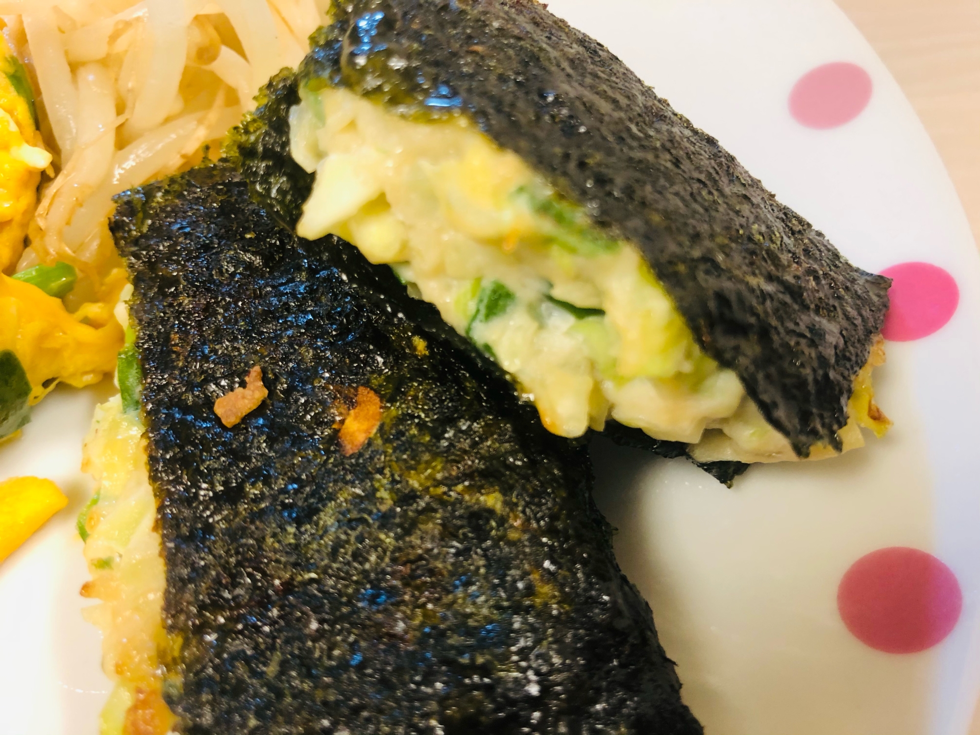 余った餃子の餡で磯部焼き