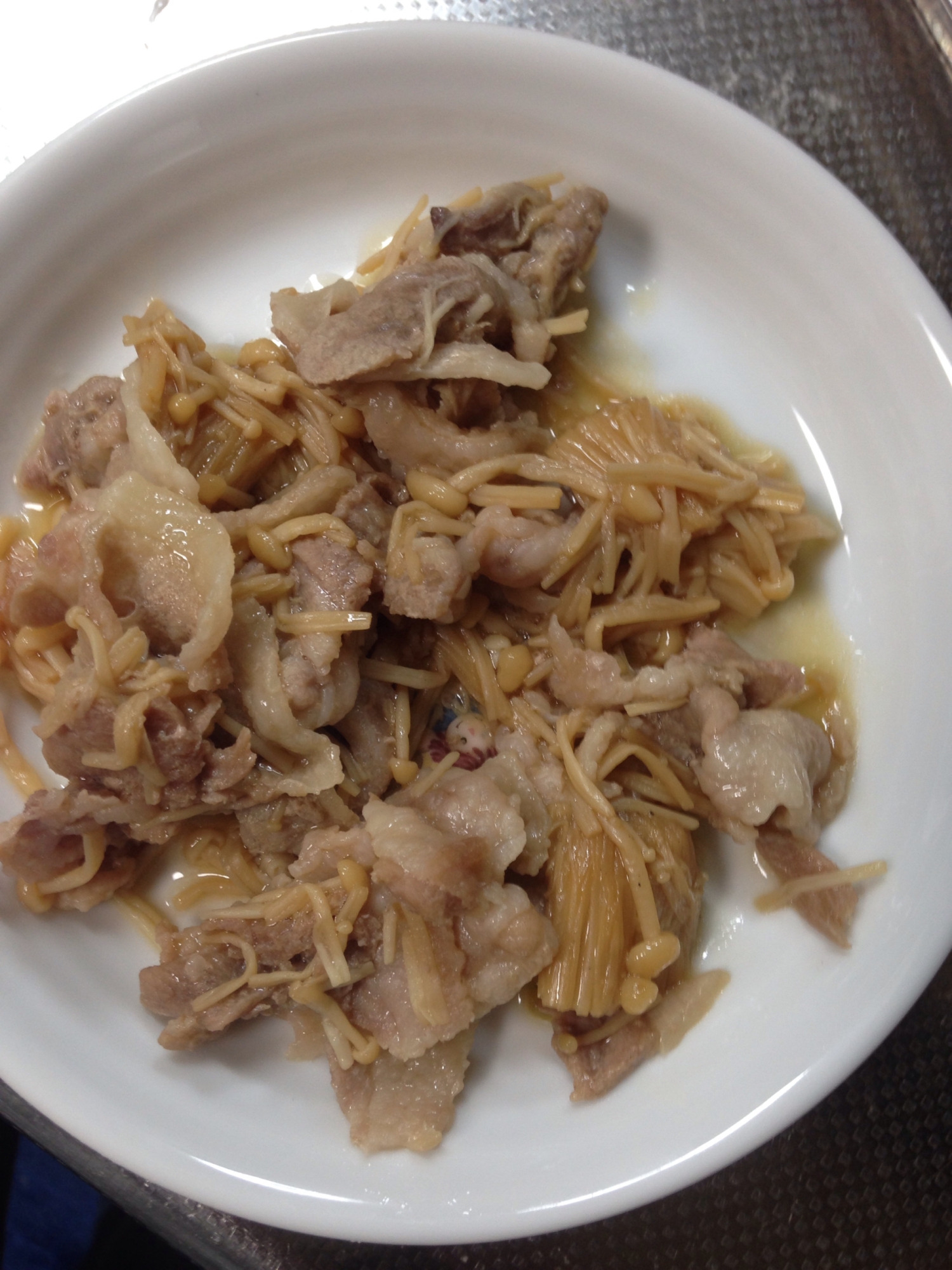 豚こまとえのきの炒め物