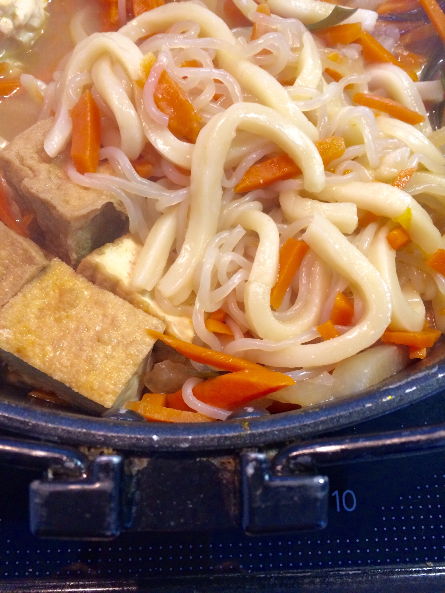 白滝でヘルシー鍋焼きうどん