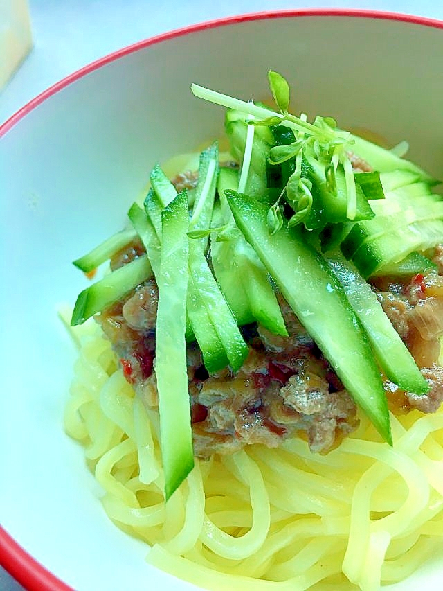 麻婆の素で簡単ドライ坦々麺