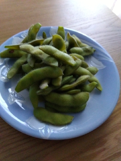 蒸し焼き枝豆