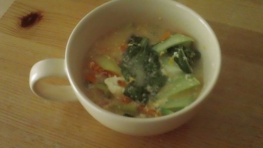 小松菜と人参のスープ