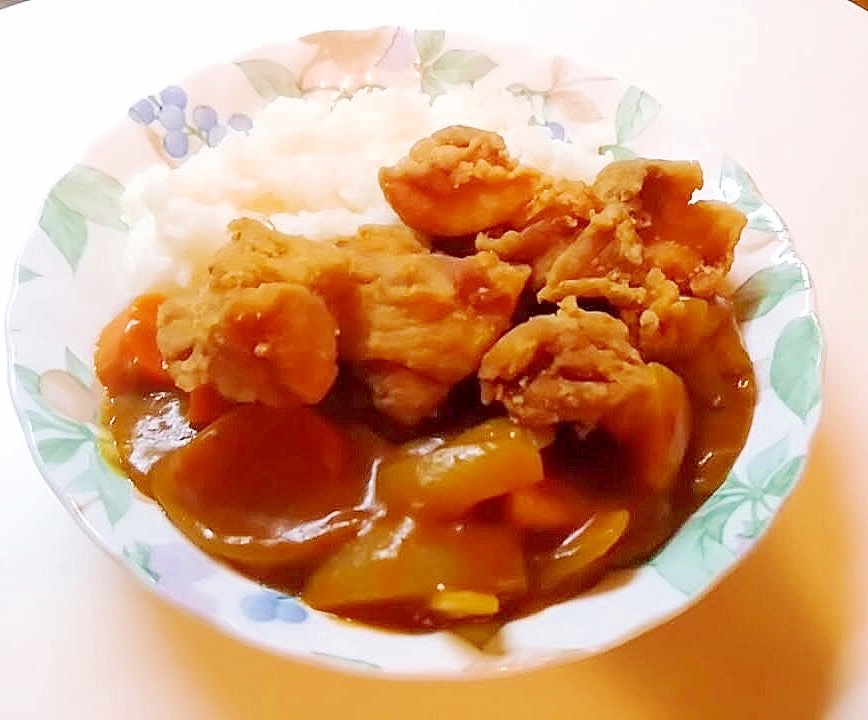 母の日に☆唐揚げ乗せカレー