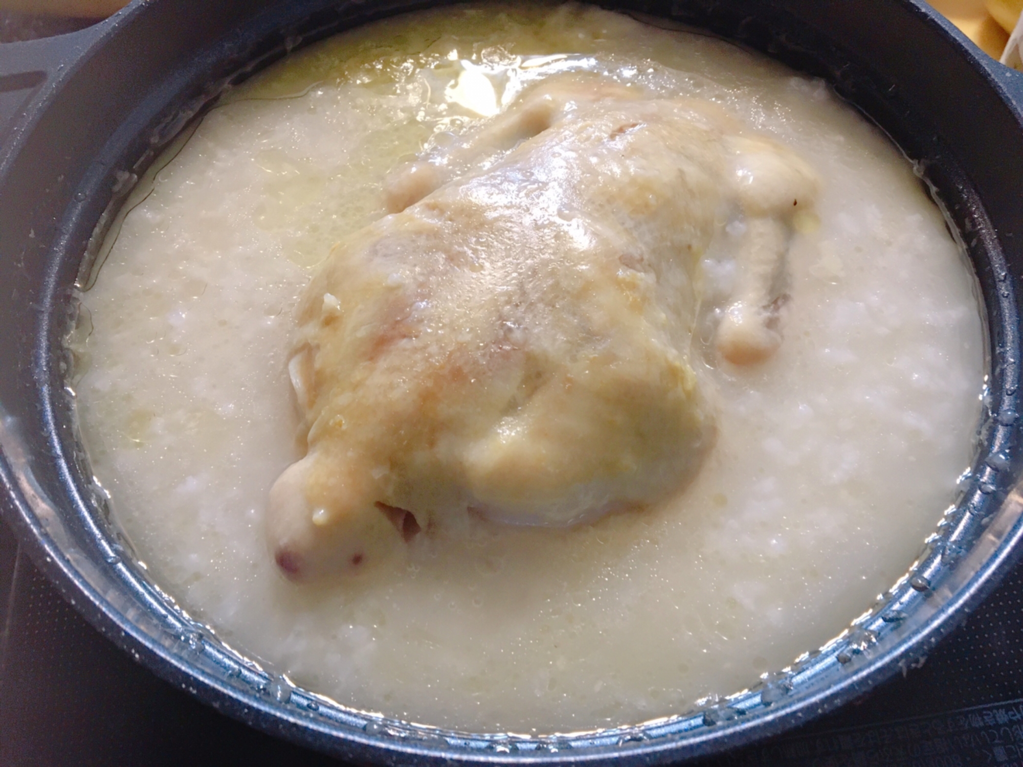 生米から作る中華鶏粥✰