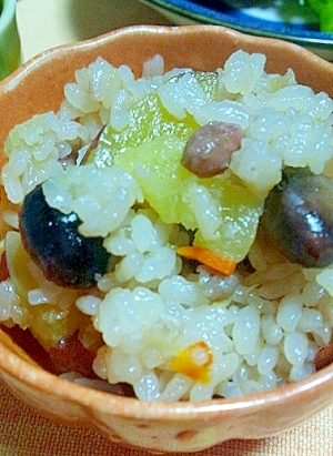 薩摩芋＆豆・竹の子ご飯