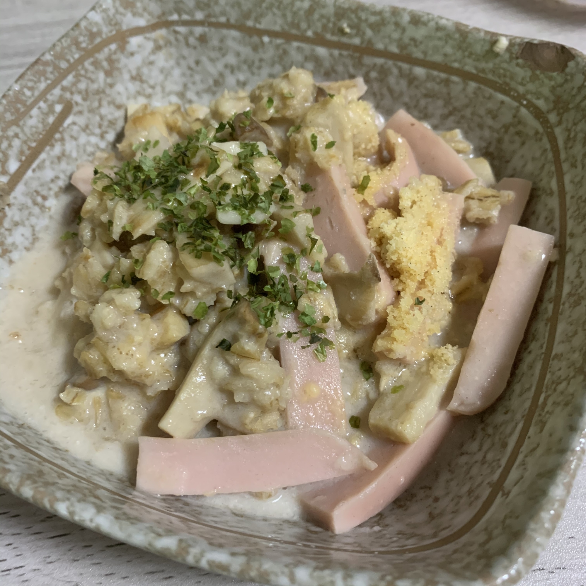 ダイエットにおすすめ オートミールのきのこリゾット レシピ 作り方 By ごまちゃん33 楽天レシピ