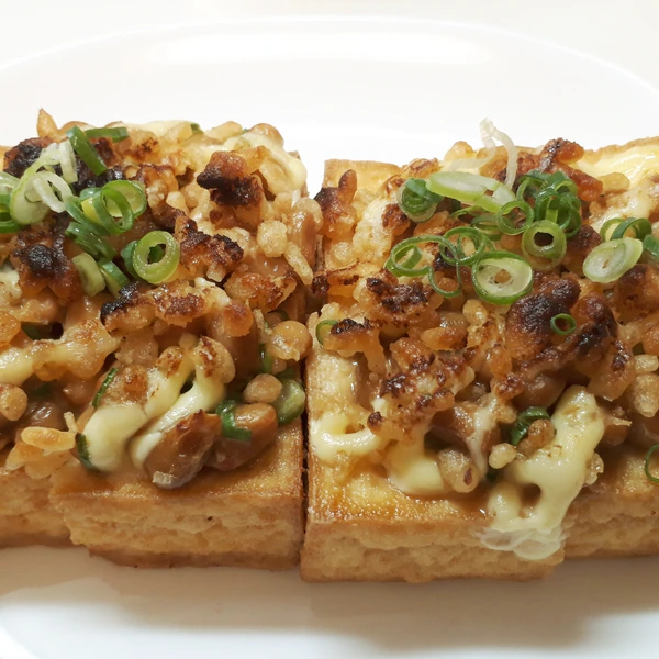 厚揚げのみそマヨ納豆 天かす乗せ レシピ 作り方 By もっずーく 楽天レシピ 厚揚げのみそマヨ納豆 天かす乗せ レシピ 作り方 By もっずーく 楽天レシピ