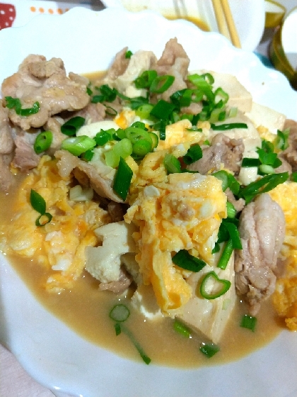 栄養満点☆豚肉と豆腐の卵炒め