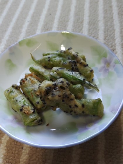 冷凍いんげんの天麩羅