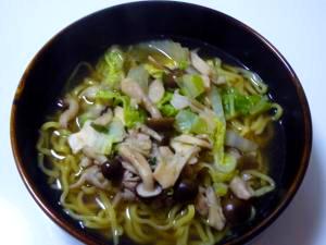 白菜とキノコのあっさりラーメン☆