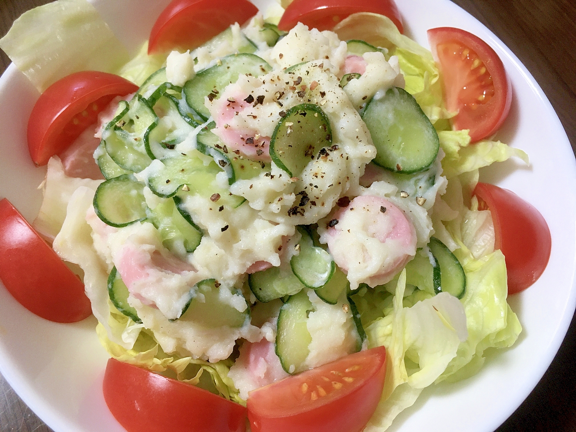 粉末マッシュポテトで作るポテトサラダ