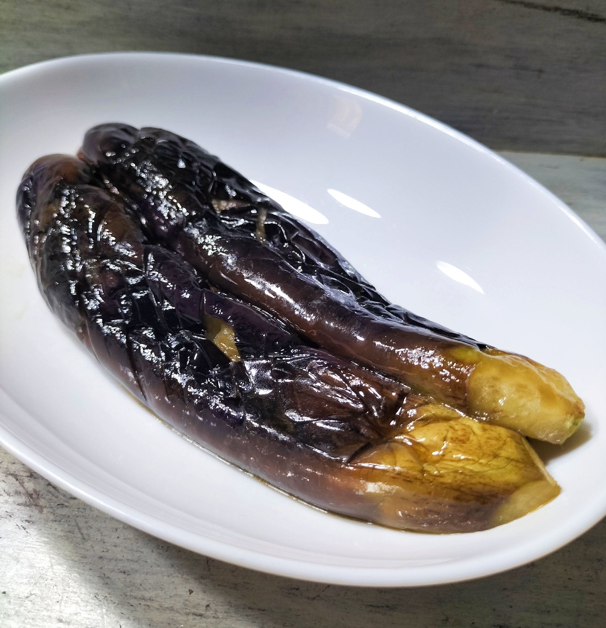 長茄子のバター醤油焼き