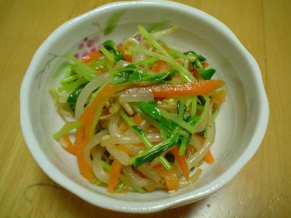 小松菜→豆苗、豆もやし→普通のもやしですが、すっごくおいしく出来ました♪