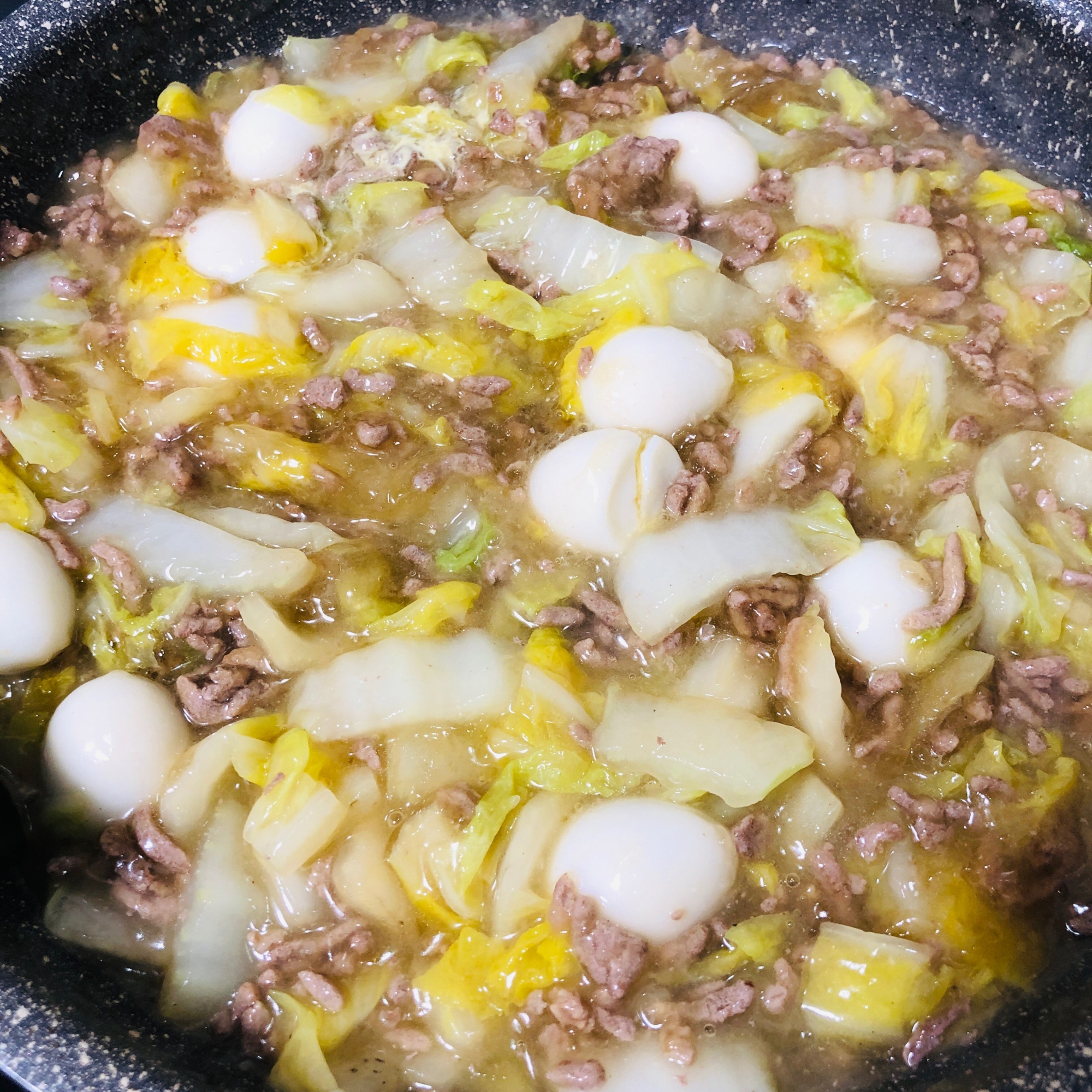 白菜とひき肉のあんかけ