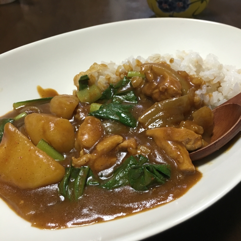 小松菜入りチキンカレー